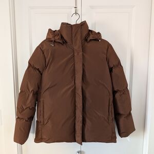 Jenni Kayne Brown Copper Down Puffer Jacket